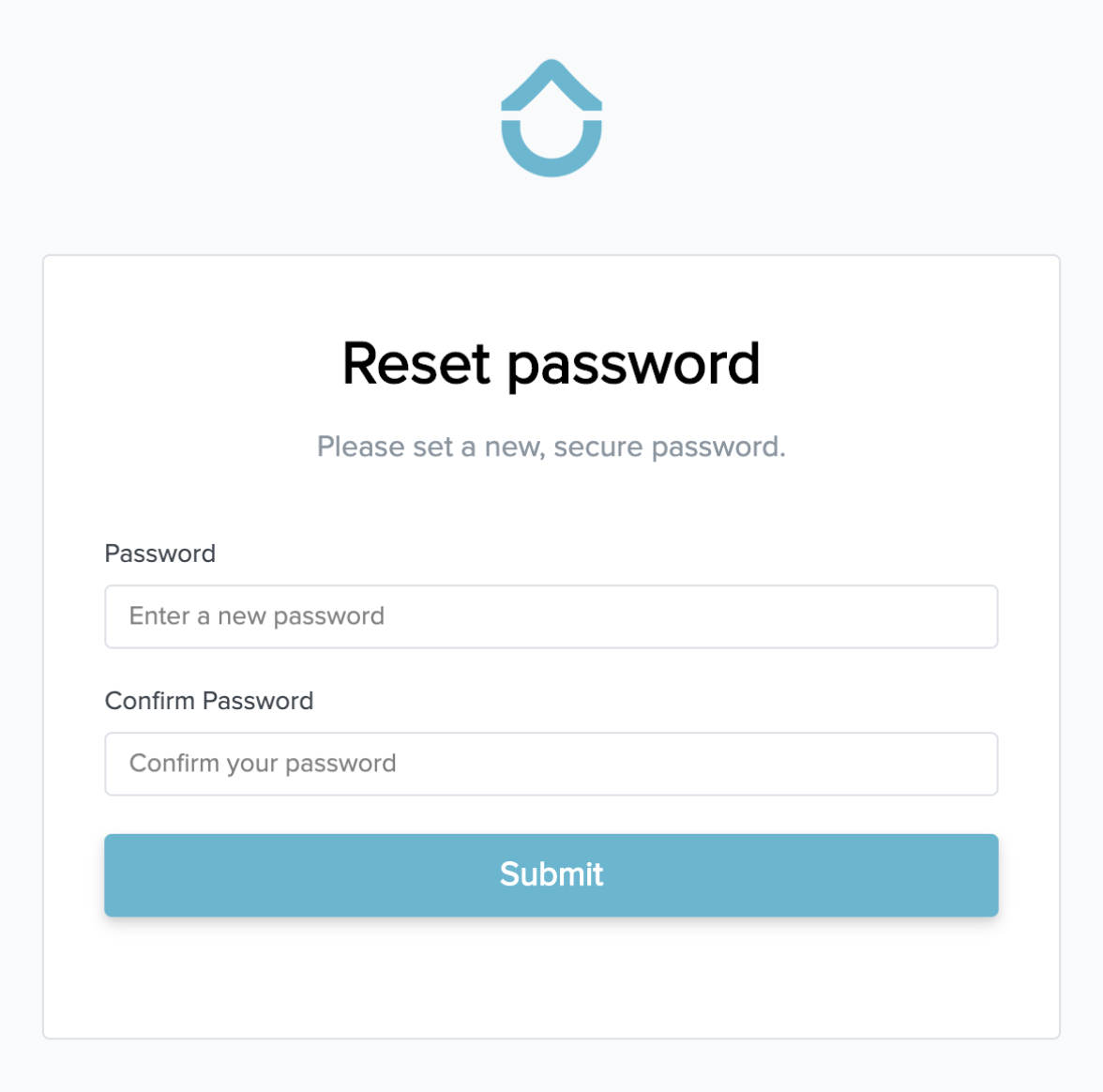 Enter your new password